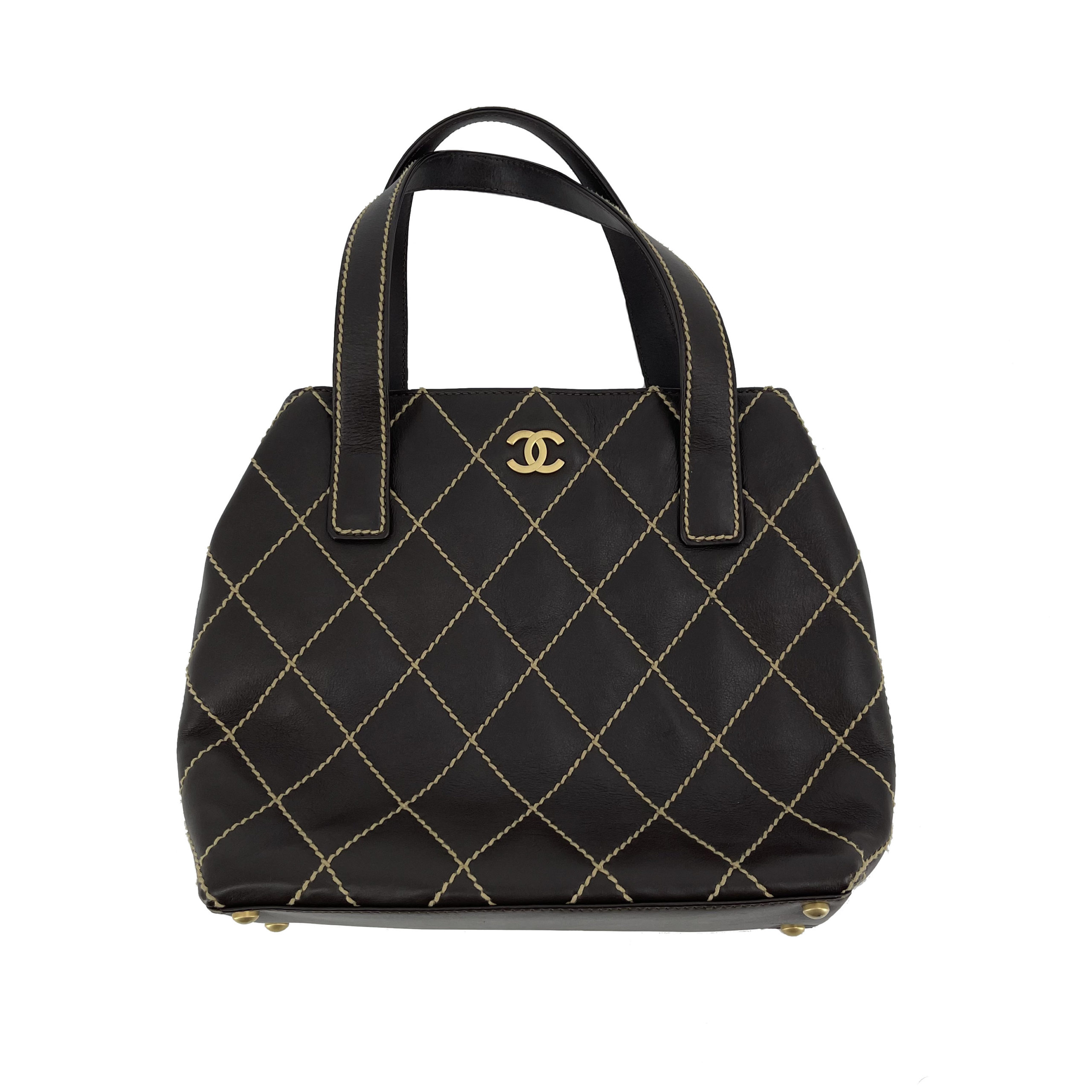 Chanel Black Quilted Wild Stitch Handbag in 2023