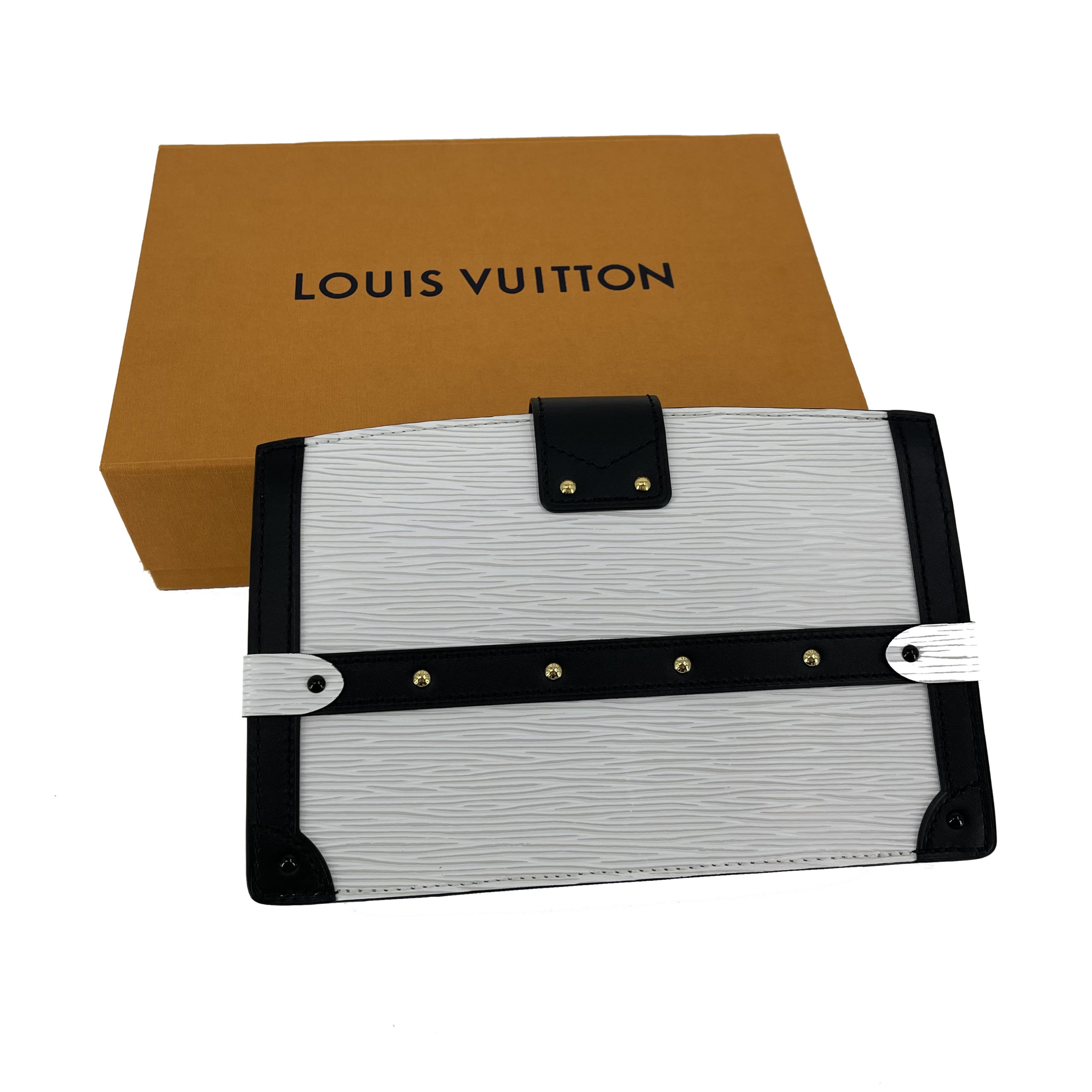 Trunk Clutch Epi Leather in White - Handbags M52151