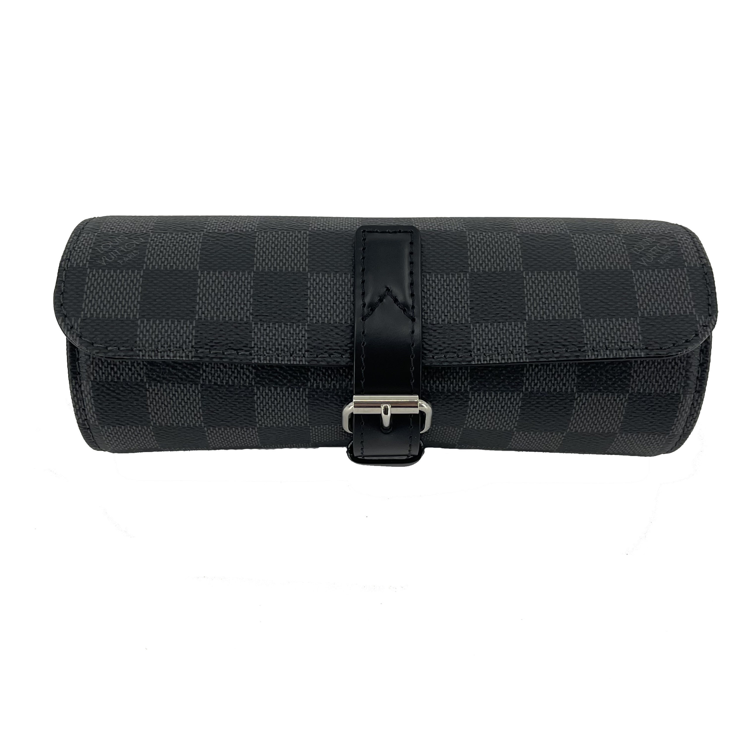 Louis Vuitton 3 Watch Roll Damier Graphite - DesignerSupplier