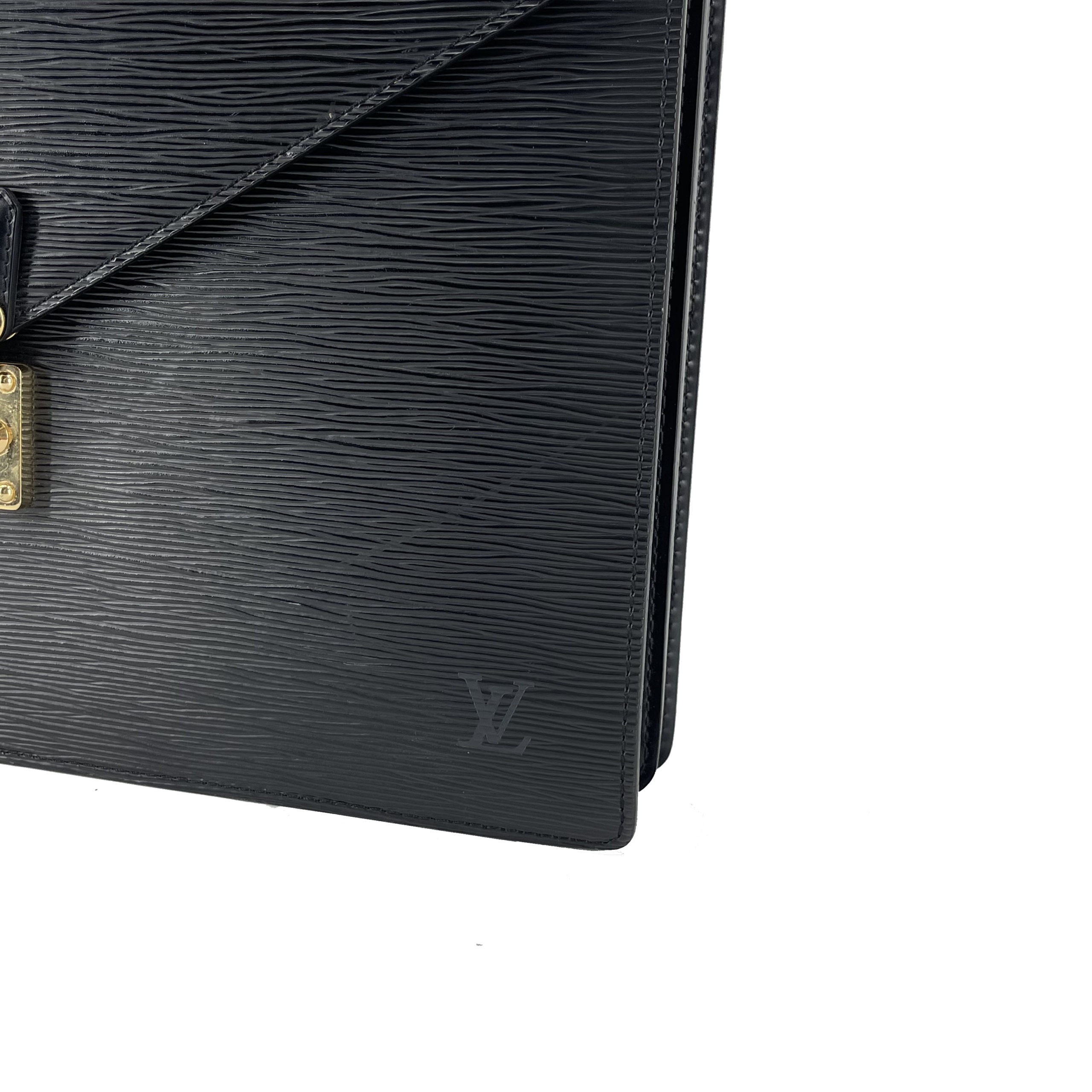 Louis Vuitton Red Epi Leather Porte-Document Senateur Clutch Louis